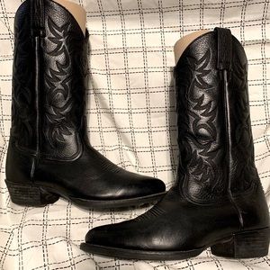 Ariat Heritage Deertan Cowboy Boots R-Toe Black